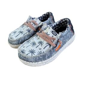 Hey Dude Wally Toddler Tropical blue Palm tree toddler / kids 8